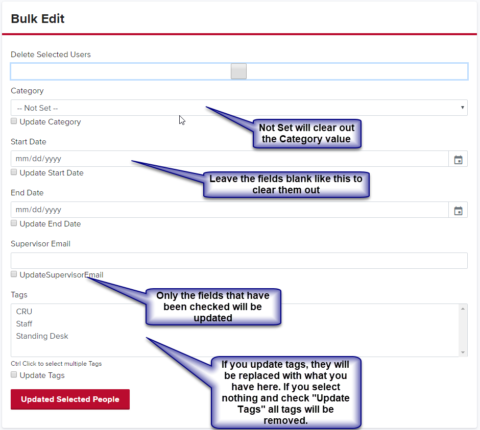 Editable Fields